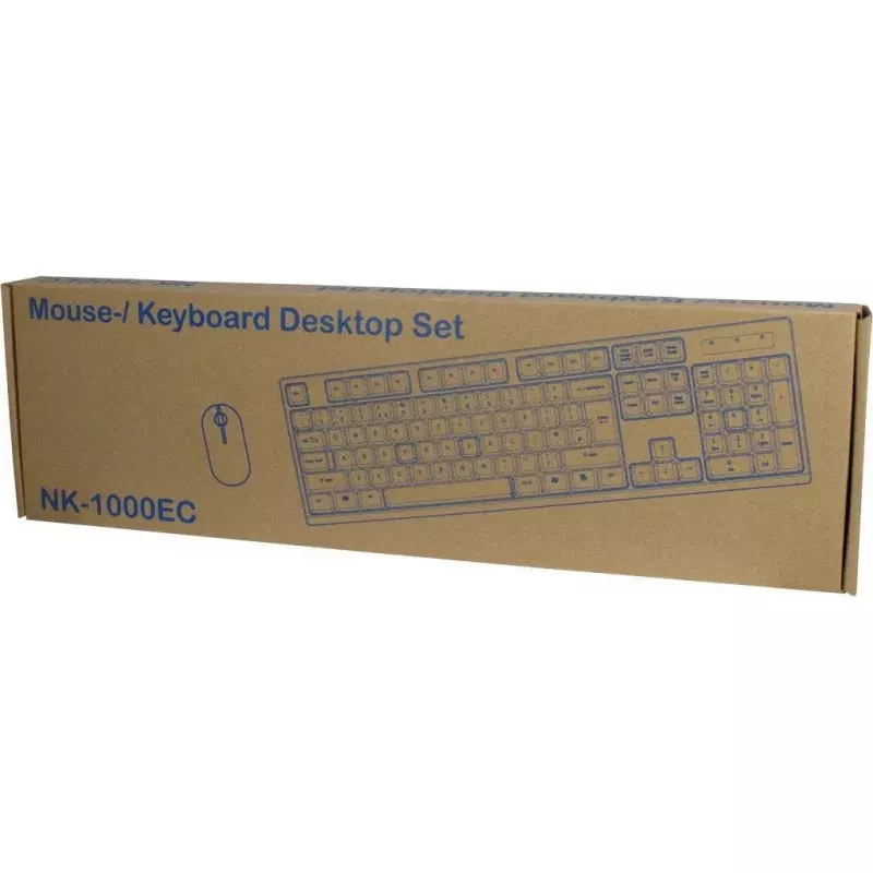 Klaviatūra Inter-Tech NK-1000EC su pele, Office, USB, QWERTY, juoda