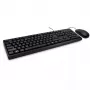 Klaviatūra Inter-Tech NK-1000EC su pele, Office, USB, QWERTY, juoda