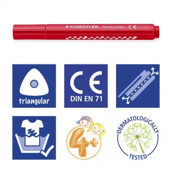 Flamasteris Staedtler Noris jumbo 328-B 12 vnt.