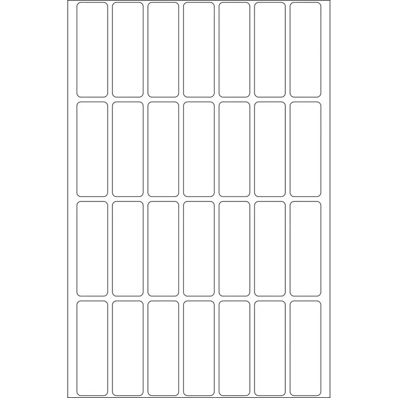HERMA 13x40 mm balti lipdukai Movables nuimami 896 vnt.