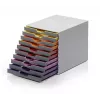Durable VARICOLOR 10 plastikinė daugiaspalvė C4 dėžutė su stalčiais