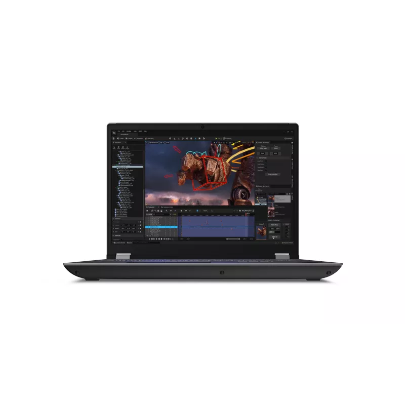 Lenovo ThinkPad P16 Gen 2 nešiojama darbo stotis, 16 colių WQXGA, Intel Core i7-14700HX, 32 GB DDR5, 1 TB SSD, NVIDIA RTX 2000 Ada, Windows 11 Pro, pilka/juoda