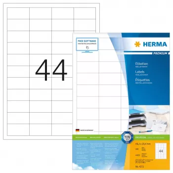 Lipnūs etikečių lapai HERMA Premium A4 48,3x25,4 mm