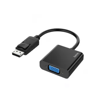 Hama 00200337 vaizdo kabelio adapteris DisplayPort į VGA (D-Sub) juodas