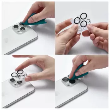 Hama Cam Protect apsauginis stiklas fotoaparatui, skirtas Apple iPhone 15/15 Plus, 1 vnt.