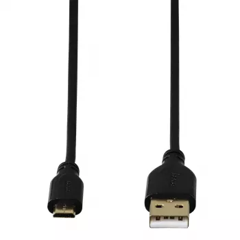 Hama 0,75 m USB 2.0 laidas USB A – Micro-USB B, juodas