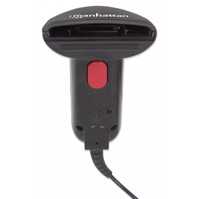 Manhattan CCD kontaktinis rankinis brūkšninių kodų skaitytuvas, USB, 60 mm skenavimo plotis, kabelis 152 cm, maksimali aplinkos šviesa 5000 liuksų (saulės šviesa), juodas, trejų metų garantija