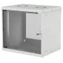 Intellinet 19 colių tinklo spinta – sieninis montavimas (Basic), 9U, 560 mm gylis, pilka, plokščia pakuotė, maks. 50 kg, naudingas gylis 500 mm, stiklinės durys