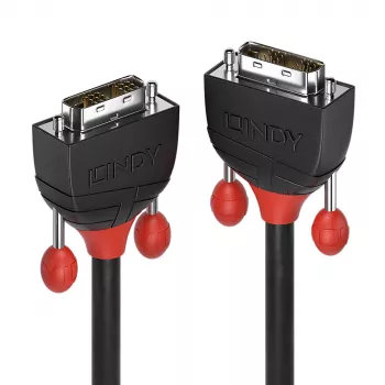Lindy 5m DVI-D Single Link laidas, juoda linija, 5 m, DVI-D, DVI-D, kištukas, kištukas, juoda