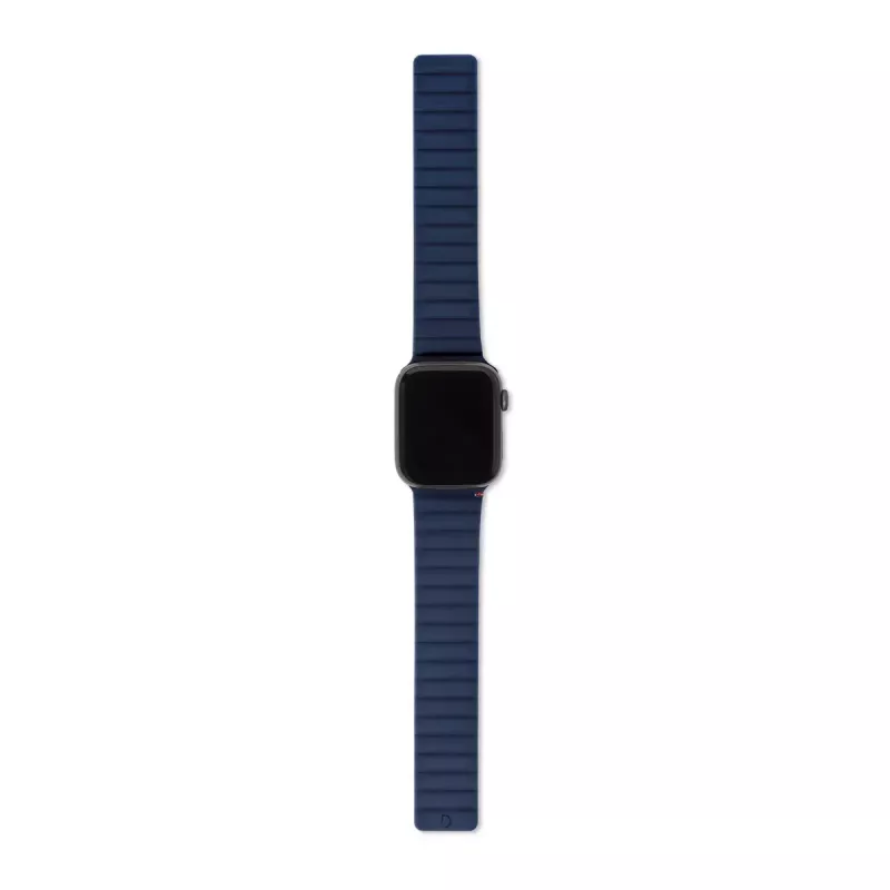 Juoda mėlyna magnetinė Apple Watch apyrankė iš silikono Decoded D21AWS44TS3SMNY