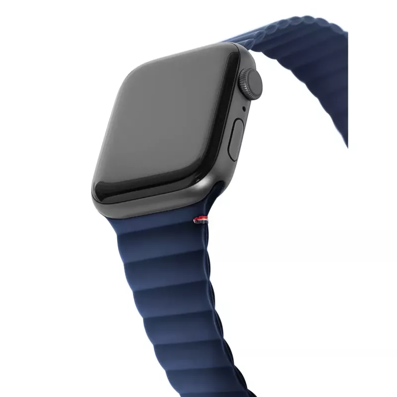 Juoda mėlyna magnetinė Apple Watch apyrankė iš silikono Decoded D21AWS44TS3SMNY