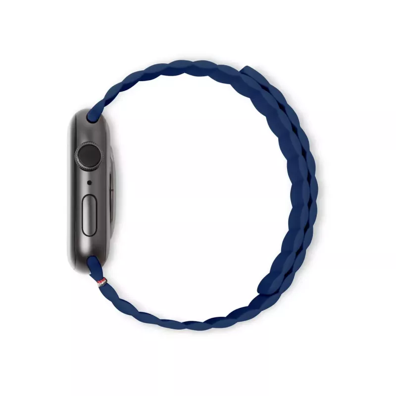Juoda mėlyna magnetinė Apple Watch apyrankė iš silikono Decoded D21AWS44TS3SMNY
