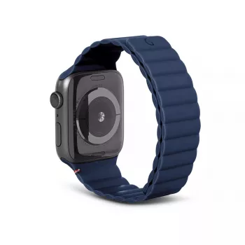 Juoda mėlyna magnetinė Apple Watch apyrankė iš silikono Decoded D21AWS44TS3SMNY