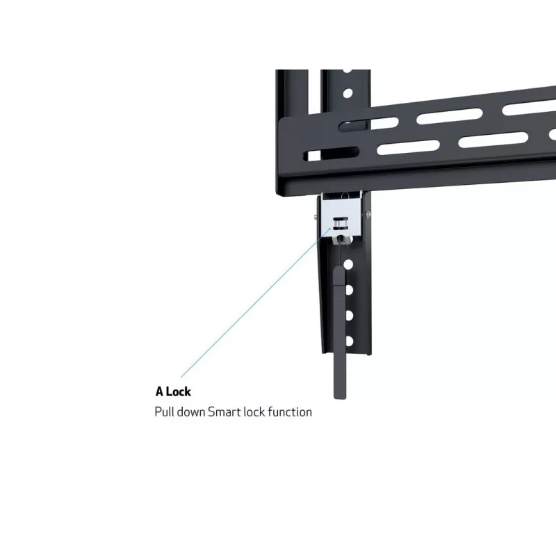 Sieninis laikiklis Multibrackets M Universal HD Portrait 60–100 colių, VESA 200x200–400x600, 100 kg, juodas