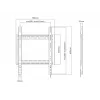Sieninis laikiklis Multibrackets M Universal HD Portrait 60–100 colių, VESA 200x200–400x600, 100 kg, juodas