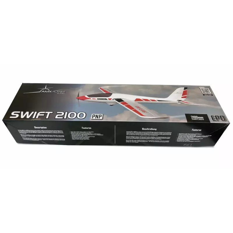 Radijo bangomis valdomas lėktuvas Amewi Swift 2100 su elektriniu varikliu, 1,35 kg, nuo 14 m.