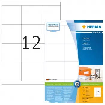 Lipnūs etikečių lapai HERMA Premium A4 70x67,7 mm (2400 vnt.)