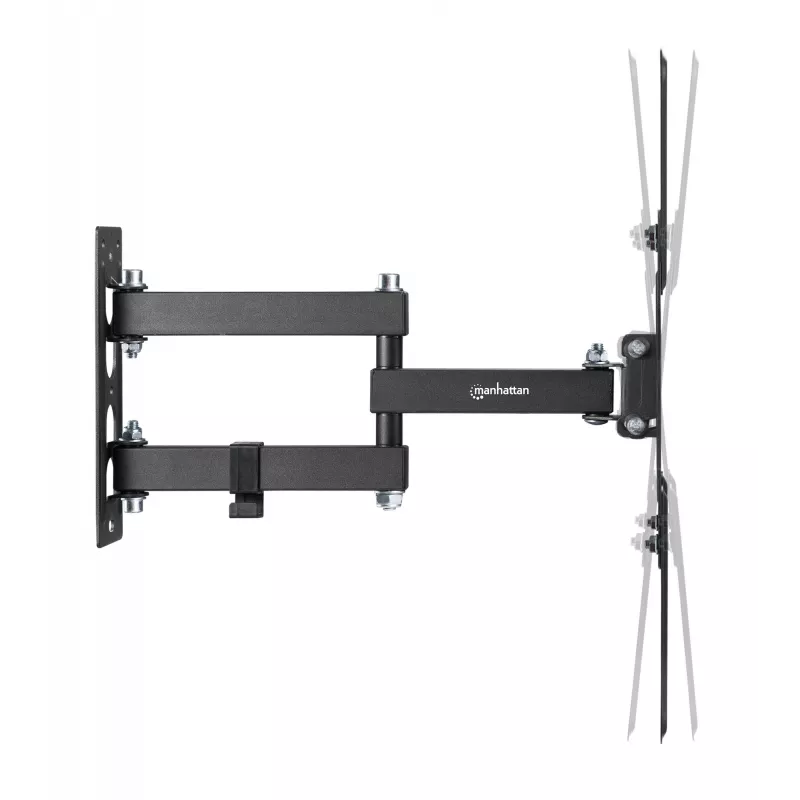 Manhattan pilno judesio TV ir monitorių laikiklis, 32–55 colių, VESA 100x100–400x400 mm, 30 kg, juodas