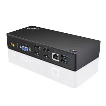 Lenovo 40A90090EU dokas / stotelė nešiojamam kompiuteriui, laidinis USB 3.2 Gen 1 (3.1 Gen 1) Type-C, juodas