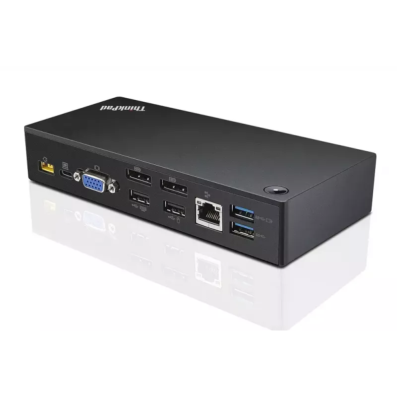 Lenovo 40A90090EU dokas / stotelė nešiojamam kompiuteriui, laidinis USB 3.2 Gen 1 (3.1 Gen 1) Type-C, juodas