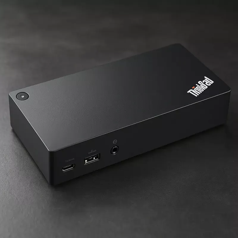 Lenovo 40A90090EU dokas / stotelė nešiojamam kompiuteriui, laidinis USB 3.2 Gen 1 (3.1 Gen 1) Type-C, juodas