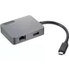 Lenovo USB-C Travel Hub Gen2 – universalus USB-C adapteris su HDMI, VGA, Ethernet ir USB-A
