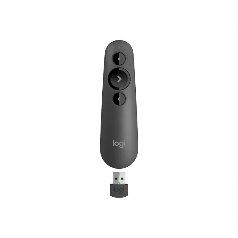 Belaidis pristatymo pultelis Logitech R500s Bluetooth RF Graphite su lazeriniu žymekliu