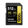 „Lexar Professional 1800x“ 512 GB SDXC UHS-II atminties kortelė (auksinė serija)