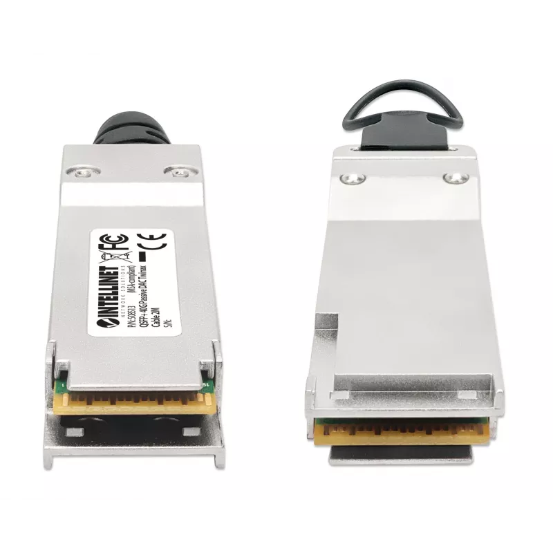 Intellinet 2 m 40G QSFP+ pasyvus varinis Twinax kabelis 30AWG MSA QSFP-H40G-CU2M suderinamas