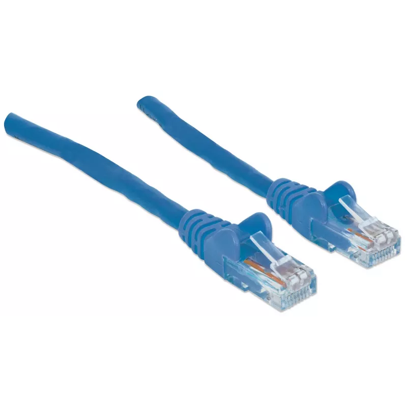 Intellinet tinklo laidas Cat6A, 7,5 m, mėlynas, varinis, S/FTP, LSOH/LSZH, RJ45, paauksuoti kontaktai, su apsauga nuo užkliuvimo, su batu, visam laikui garantija