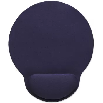 Manhattan Wrist Gel riešo atrama ir pelės kilimėlis, mėlynas, 241 × 203 × 40 mm, neslystantis pagrindas, garantija visam laikui, kortelės pakuotė