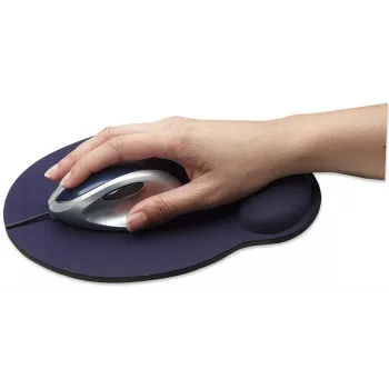 Manhattan Wrist Gel riešo atrama ir pelės kilimėlis, mėlynas, 241 × 203 × 40 mm, neslystantis pagrindas, garantija visam laikui, kortelės pakuotė