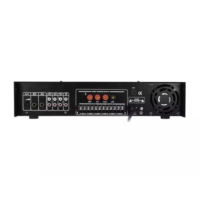 Omnitronic MPZ-180.6P ELA stiprintuvas su maišytuvu 19 inch 6 zonų 180 W juodas