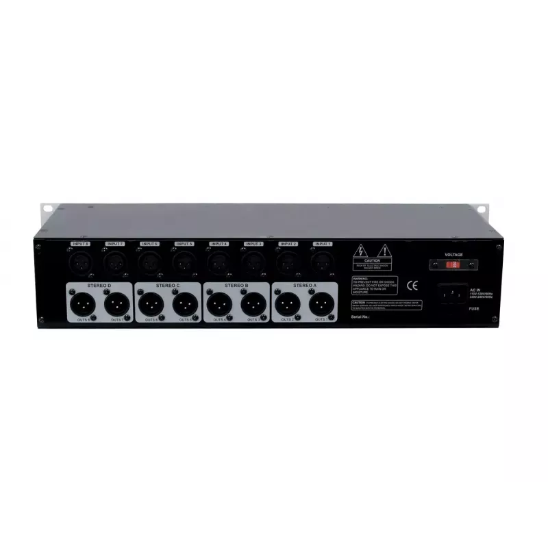 Mikšeris Omnitronic MZD-88 8 kanalų 20–20000 Hz sidabrinis