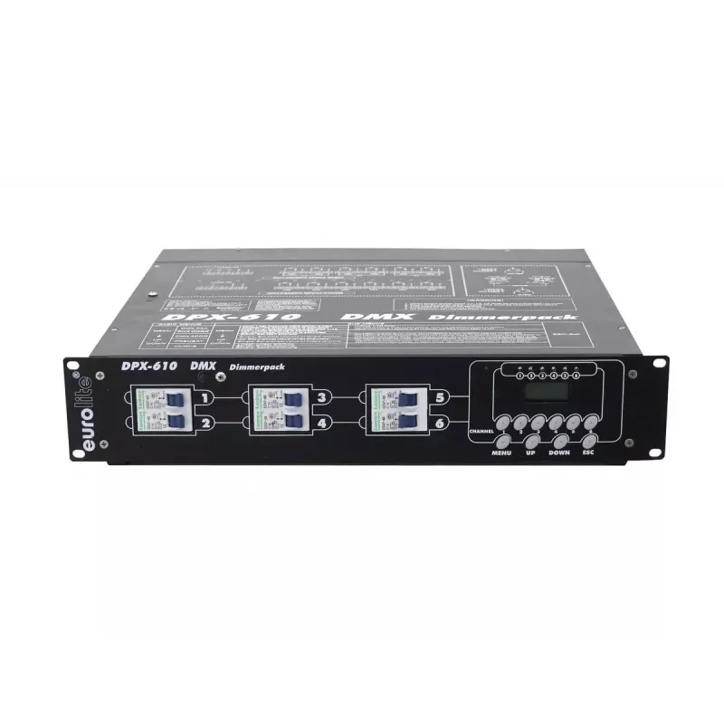 Scenos apšvietimo valdiklis Eurolite 70064120 6 kanalų juodas