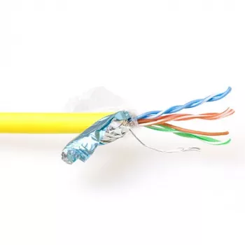 Patch laidas ACT CAT5E F/UTP LSZH vytas geltonas 500 m