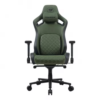 Universali žaidimų kėdė Cougar DEFENSOR S ARMY GREEN F — apmuštas audiniu, 150 kg, W 760 × D 690 mm, H 129,5–137 cm