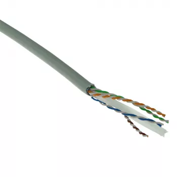 ACT Cat 6 F/UTP kieto laido montavimo kabelis, PVC, CPR euroklasė ECA, 24AWG, pilka, 500 m