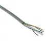 ACT Cat 6 F/UTP kieto laido montavimo kabelis, PVC, CPR euroklasė ECA, 24AWG, pilka, 500 m