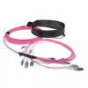 ACT 45 m daugiamodis 50/125 OM4 preterm pluoštinis kabelis 24F LC Polarity Twist