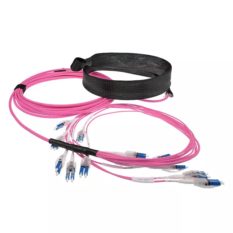 ACT 45 m daugiamodis 50/125 OM4 preterm pluoštinis kabelis 24F LC Polarity Twist