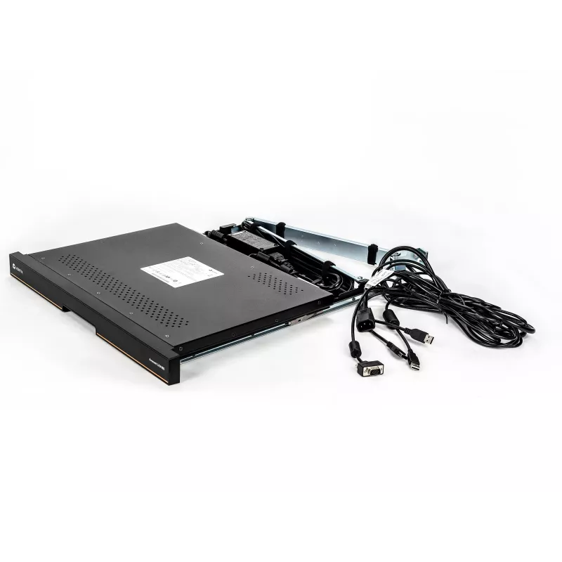 Vertiv Avocent LRA185KMM-205 stovo konsolė 48,3 cm (19 colių) 1366 x 768 pikseliai Plastikas, Plienas Juoda 1U