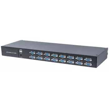Intellinet modulinis 16 prievadų VGA KVM jungiklis, skirtas naudoti su gaminių numeriais 507622, 507738, 507981, 507998, 508025, 508032, 508049 ir 508056