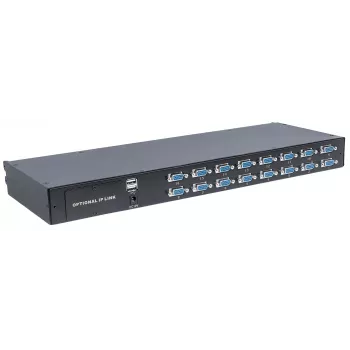 Intellinet modulinis 16 prievadų VGA KVM jungiklis, skirtas naudoti su gaminių numeriais 507622, 507738, 507981, 507998, 508025, 508032, 508049 ir 508056