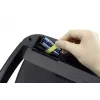 Durable TOUCH 21L stačiakampė nerūdijančio plieno šiukšliadėžė juoda sidabrinė