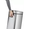 Durable TOUCH 21L stačiakampė nerūdijančio plieno šiukšliadėžė juoda sidabrinė