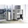 Durable TOUCH 21L stačiakampė nerūdijančio plieno šiukšliadėžė juoda sidabrinė