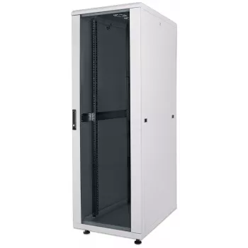 Intellinet 19 colių tinklo spinta - laisvai pastatoma, 26U, 600x600 mm (plotis x gylis), pilka, plokščioje pakuotėje, maks. 1500 kg, kelių taškų durų spyna, po vieną spyną kiekviename šoniniame skydelyje, naudingas gylis 123–373 mm, IP20, stelažas, pliena