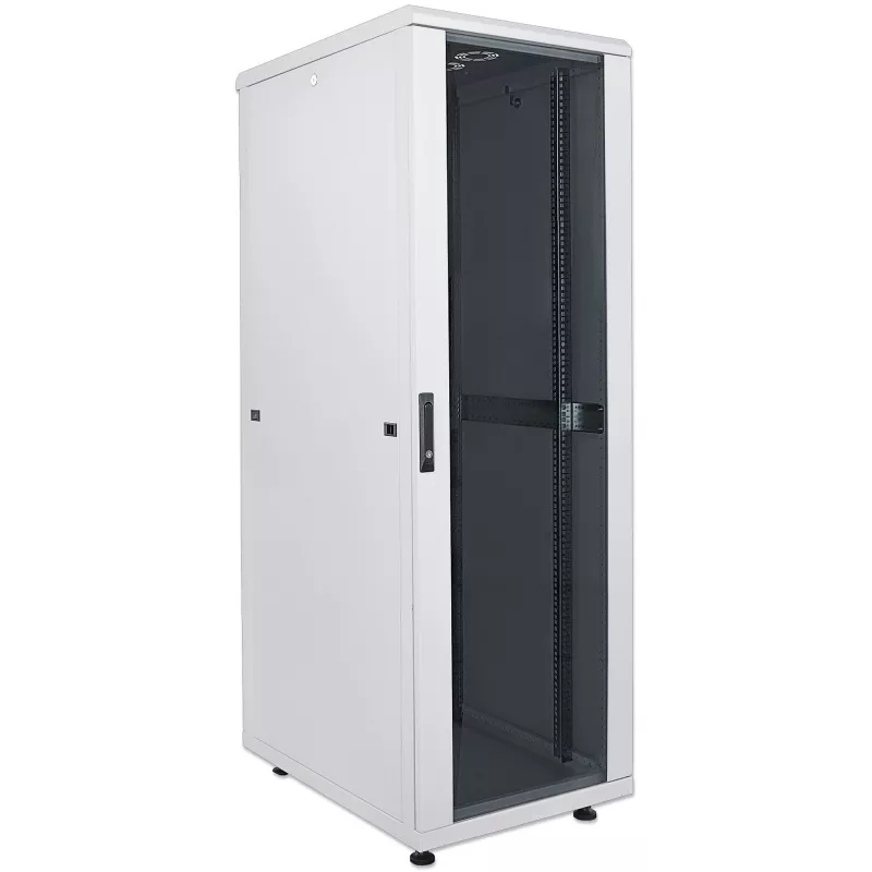 Intellinet 19 colių tinklo spinta - laisvai pastatoma, 26U, 600x600 mm (plotis x gylis), pilka, plokščioje pakuotėje, maks. 1500 kg, kelių taškų durų spyna, po vieną spyną kiekviename šoniniame skydelyje, naudingas gylis 123–373 mm, IP20, stelažas, pliena