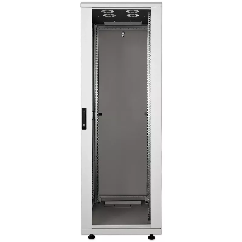 Intellinet 19 colių tinklo spinta - laisvai pastatoma, 26U, 600x600 mm (plotis x gylis), pilka, plokščioje pakuotėje, maks. 1500 kg, kelių taškų durų spyna, po vieną spyną kiekviename šoniniame skydelyje, naudingas gylis 123–373 mm, IP20, stelažas, pliena